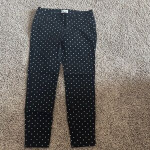 Old Navy Black Pixie Pants with White Dots